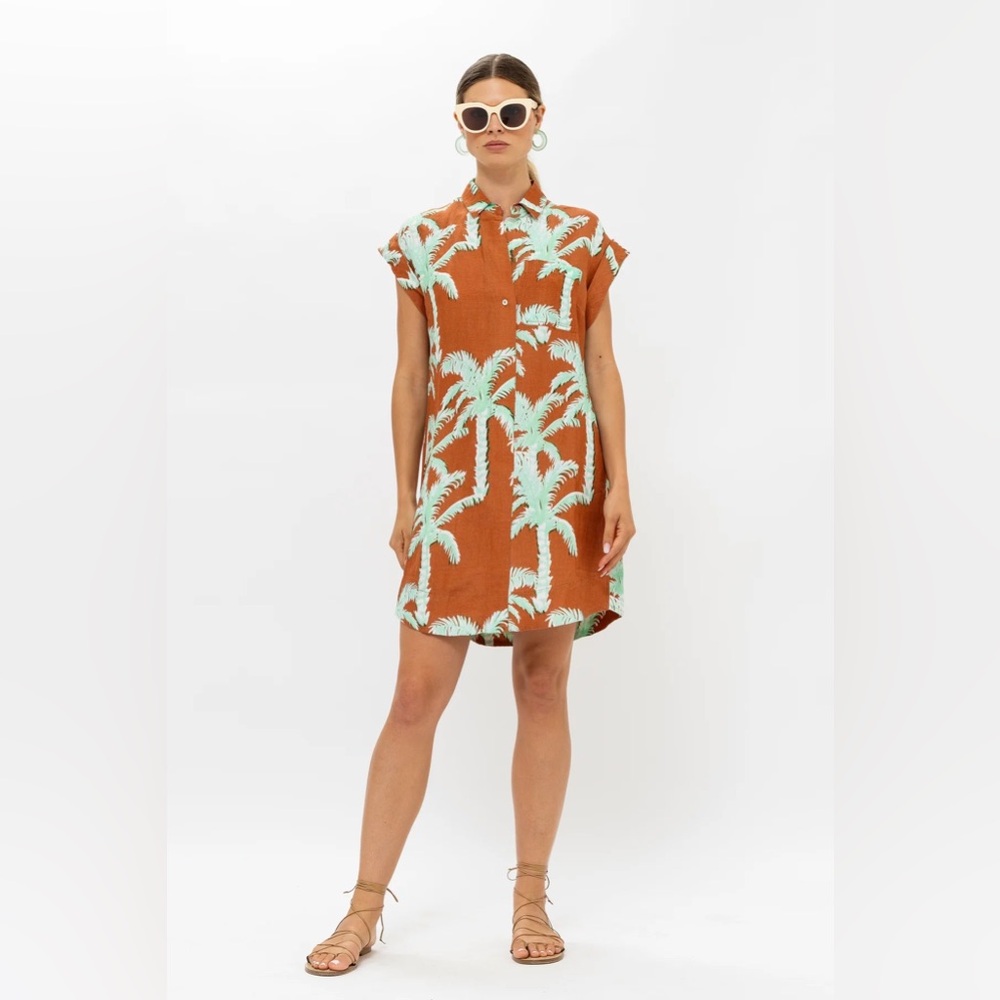 Oliphant Shirt Dress- Mini Cartagena Brown